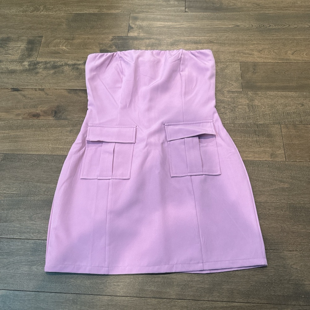 Forever21 Lavender Strapless Mini Dress - size M